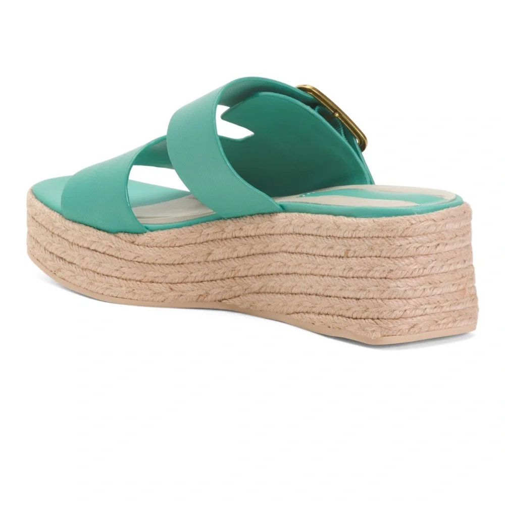 Franco Sarto Women's Taziana Espadrille Platform Sandals Blue